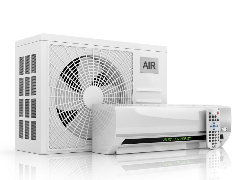 air conditioning isolated on white. 3d illustration